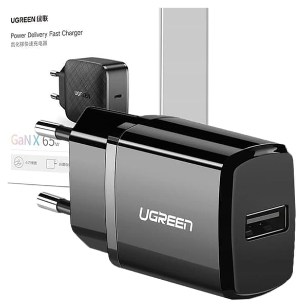 UGREEN ED011 vægoplader, USB, 2.1A (sort)