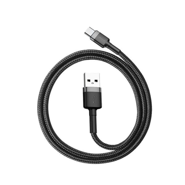 Baseus Cafule 3A USB till USB-C-kabel 1m (grå-svart)