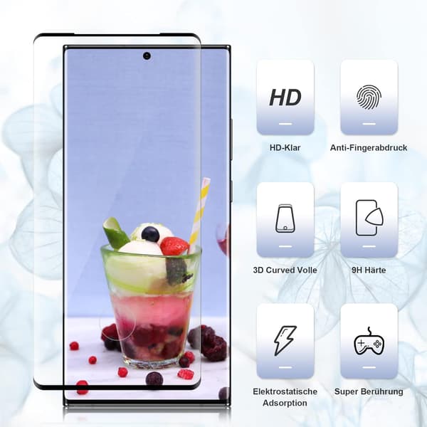 2x 9H HÄRDAT GLAS FÖR SAMSUNG GALAXY NOTE 10+ FÖRBÄTTRAT SKYDD