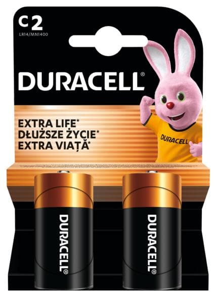 DURACELL BASIC C (2-pak) alkaliske batterier 1,5 V