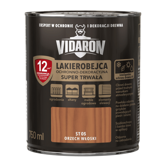 VIDARON INTELLIGENT SKYDDANDE SUPERHÅLLBAR VALNÖTSLACK 750ML