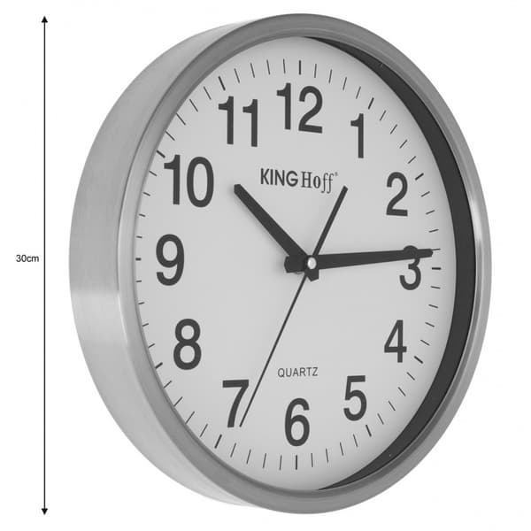 TERÄKSINEN SEINÄKELLO 30 CM VIRTAUSMEKANISMI KH-5025