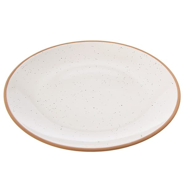 Middagstallrik platt keramisk beige 27 cm