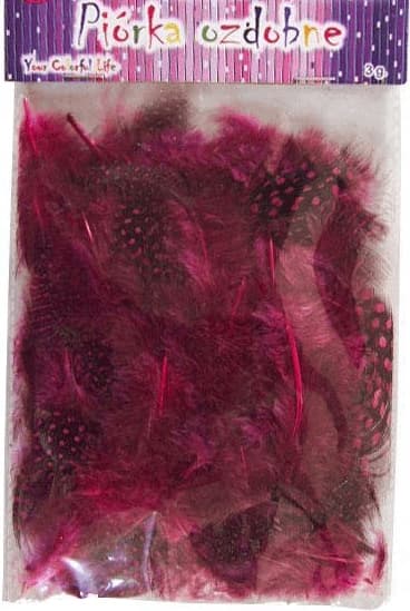 Pink plettede fjerpakke 3g