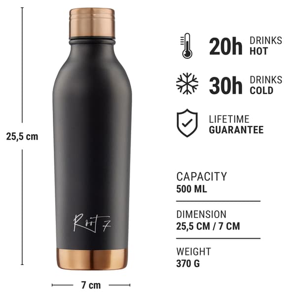 VIP Sort Sportsflaske 500ml