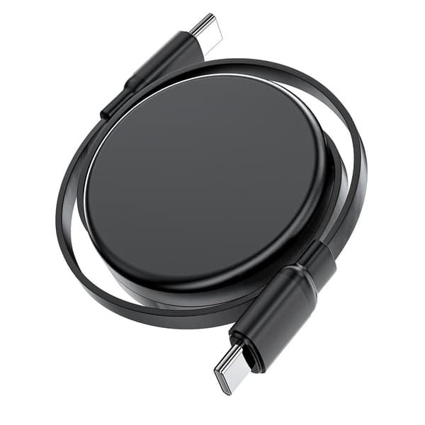 Acefast C13-03 USB-C - USB-C 60W Udtrækkeligt Kabel - Sort