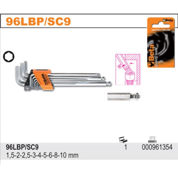 UNBRAKKETSÆT 9 DELE 1,5-10 MM - BE 96LBP/SC9