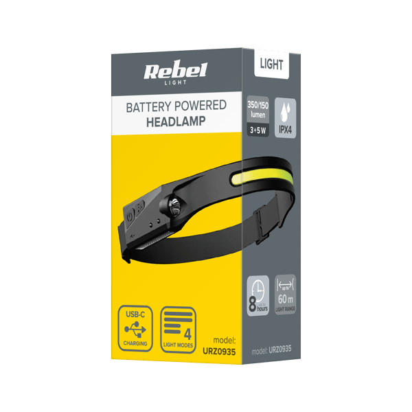 Genopladelig USB-hovedlygte kraftig