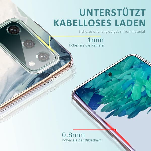 2 stk. etui til Samsung Galaxy S20 FE marmoreret
