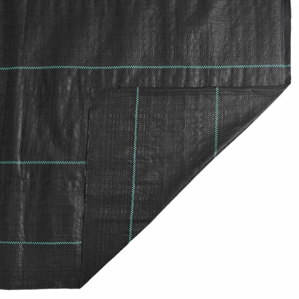 vidaXL antiukrudts agrotekstil, sort, 1x150 m, PP