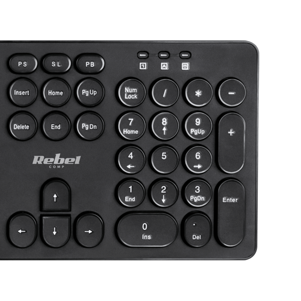 Trådlöst tangentbord och mus-set Rebel WS400 USB 2.0 optisk sensor