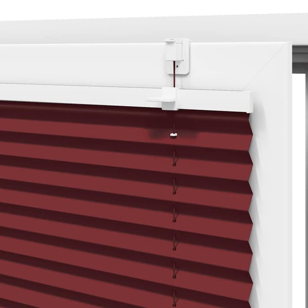 vidaXL Plisserad gardin vinröd 85x200 cm tygbredd