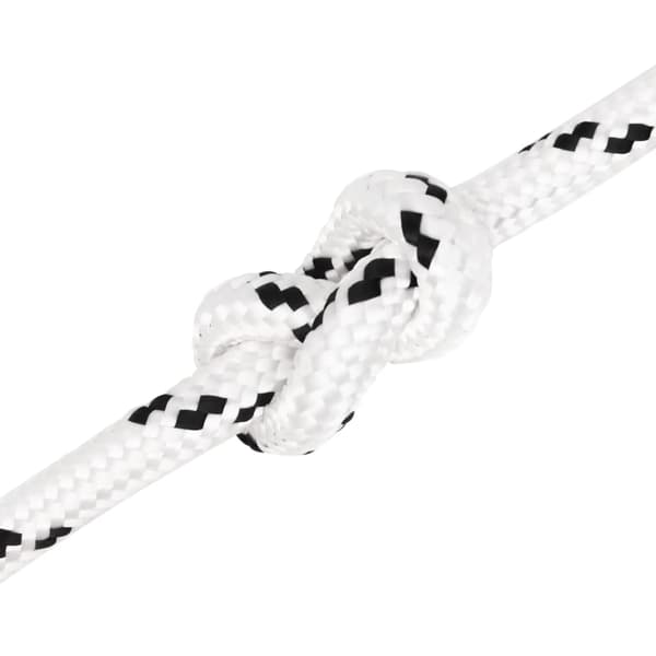 vidaXL Flätad segelrep, vit, 14 mm x 250 m, polyester