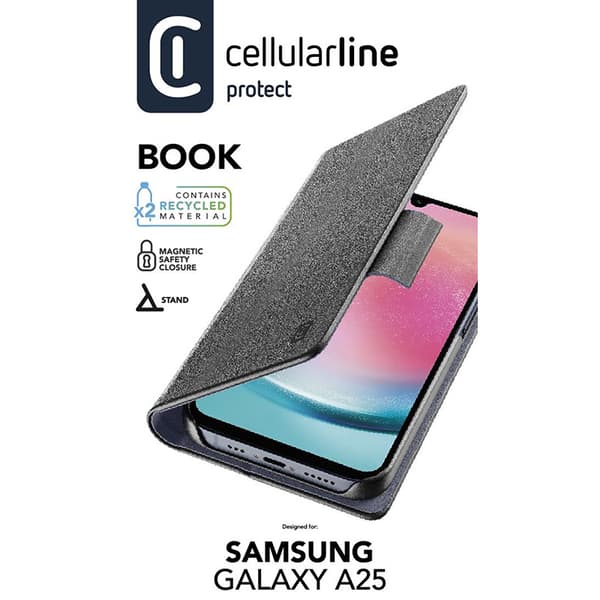 Cellularline Book Cover - Samsung Galaxy A25 5G Cover (Sort)