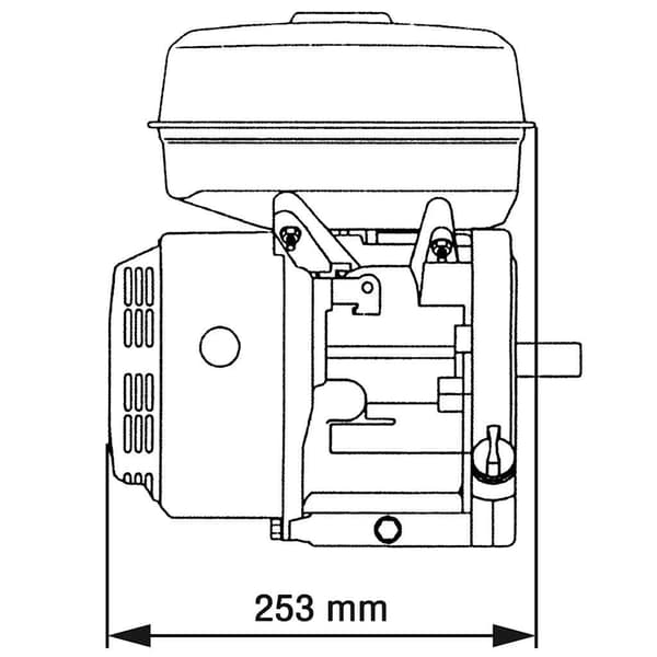 vidaXL benzinmotor, 6,5 hk, 4,8 kW, sort