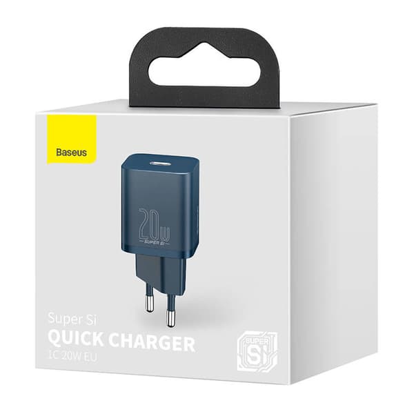 Baseus Super Si Hurtigoplader 1C 20W Vægoplader (Blå)