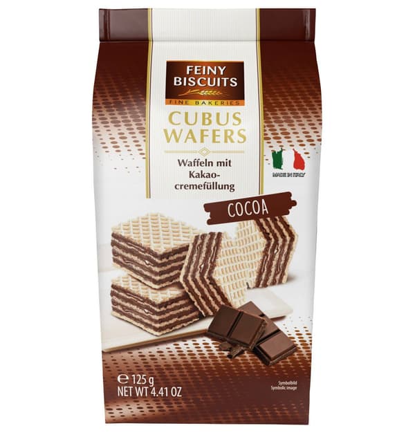 Feiny Biscuits Cubus vafler med kakaocreme 125 g