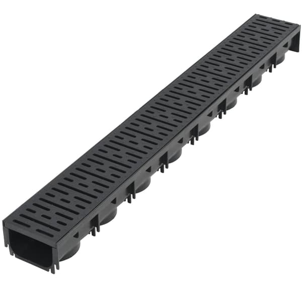 vidaXL Avloppsrännor, 3 st, plast, 3 m