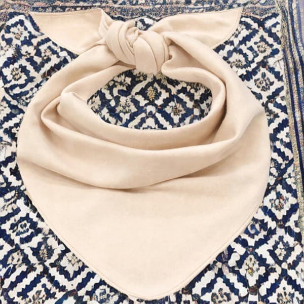 STOR trekantig halsduk SANDBEIGE bomull