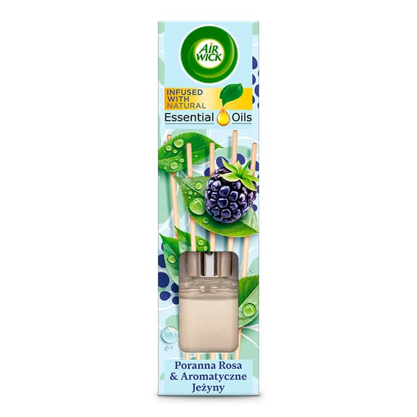 010622 Air Wick Duftende Pinde Morgendug & Aromatiske Brombær 40ml
