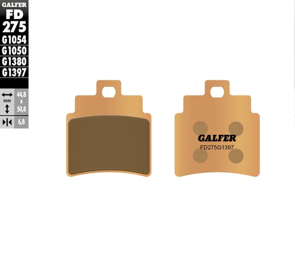 Galfer KH355 sintrede metalbremseklodser (guld)