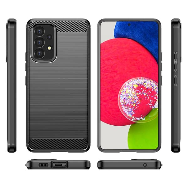 Carbon Case fleksibelt cover til Samsung Galaxy A53 5G sort