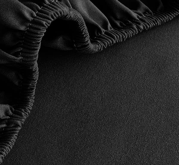 Lagen jersey 180x200+25 sort med elastik