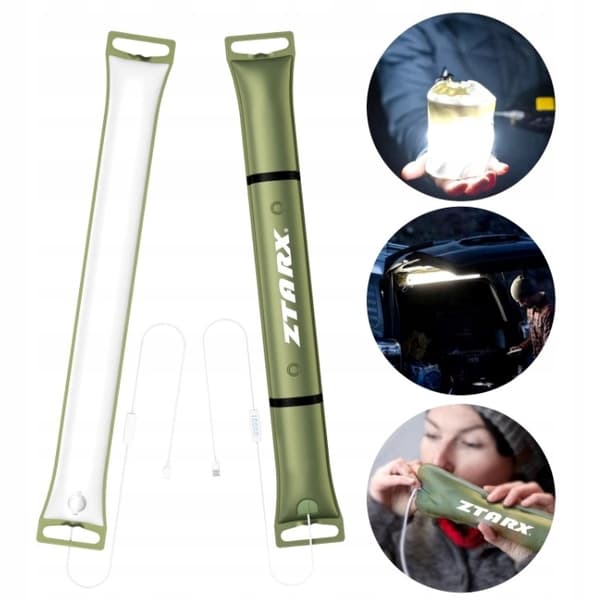 Oppustelig USB LED campinglygte