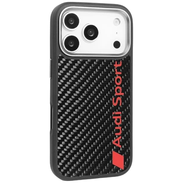 Audi R8 MagSafe-cover i kulfiber til iPhone 17 Pro - sort