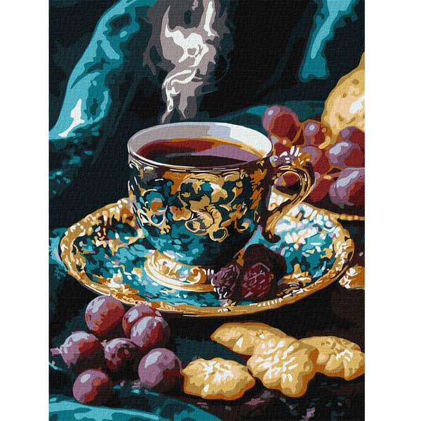 MALING EFTER TAL MED RAMME Billeder til maleri - Tyrkisk kaffe 40x50 cm