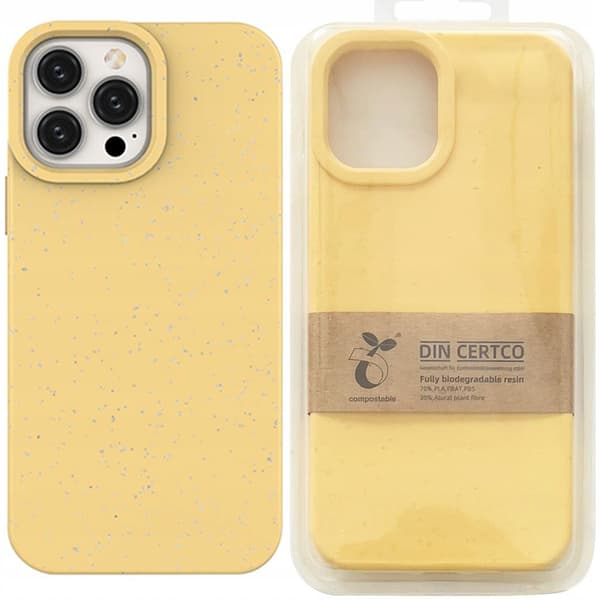 Eco Case iPhone 14 Plus Silikone Nedbrydeligt Cover Gul