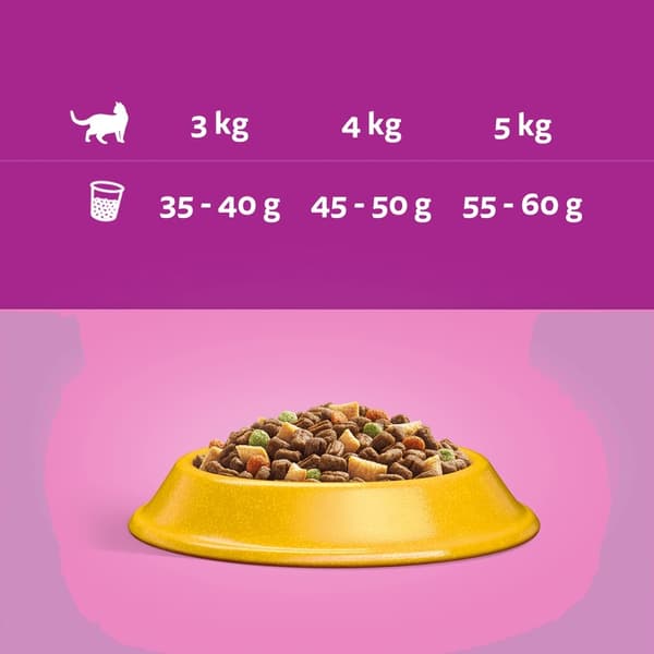 WHISKAS tørfoder til steriliserede katte med kylling 14 kg