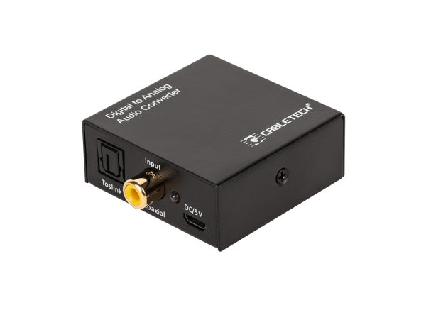 Cabletech lydsignalkonverter Toslink RCA Coaxial Jack 3,5 mm