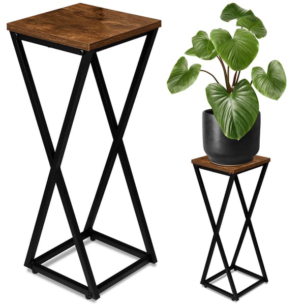 KONEL RUSTIC loft blomsterstander, sort, 62 cm