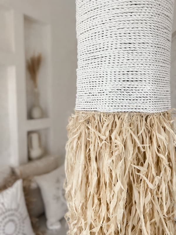 Lampa BOHO med raffia GITA 30x100