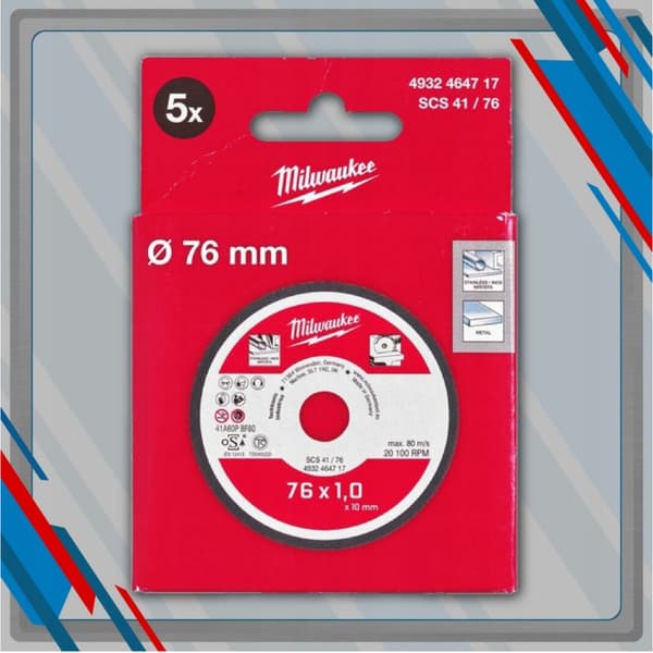 Milwaukee metallkapskiva 76 mm - 5 st.