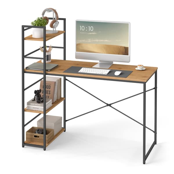 MAX 4.0 computerbord - egetræ / sorte ben