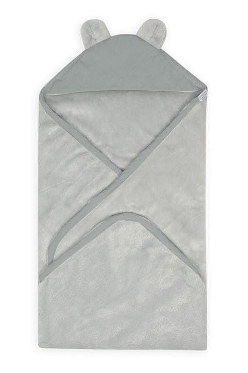 KOALA MUSLIN Tæppe med hætte 95x95 Grå