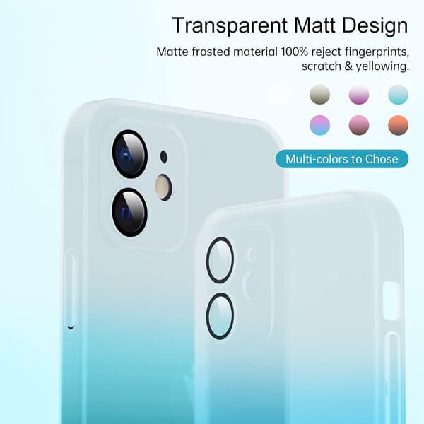 APPLE IPHONE 12 SKAL BLÅ OMBRE + HÄNGE A2172