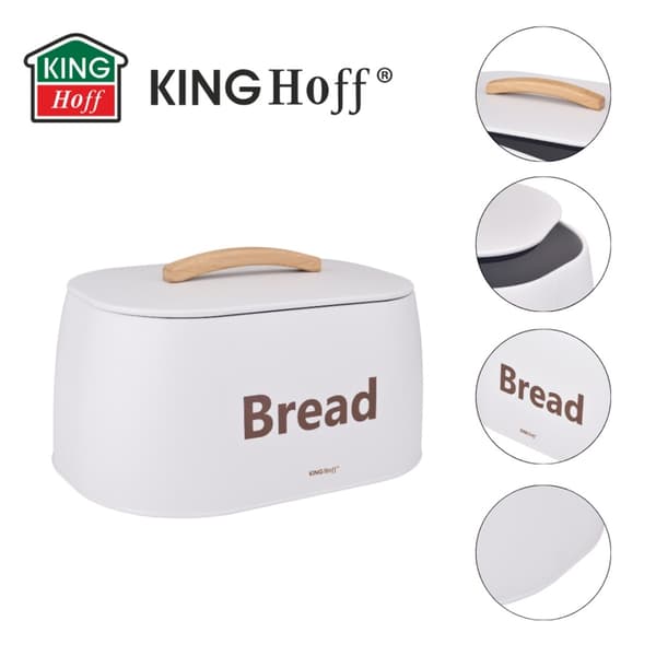 BRÖDLÅDA STÅLBEHÅLLARE FÖR BRÖD KINGHOFF KH-1947 VIT