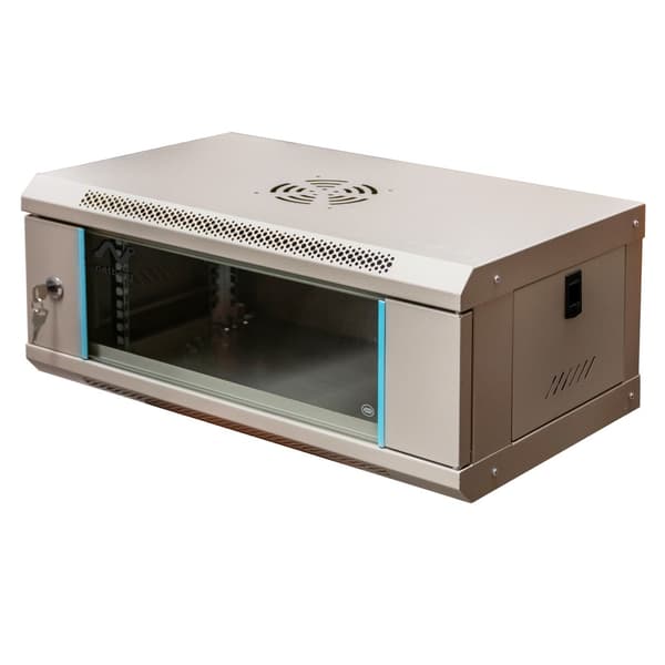 Netberg 19" 4U 240x600x350 væghængt serverrack grå