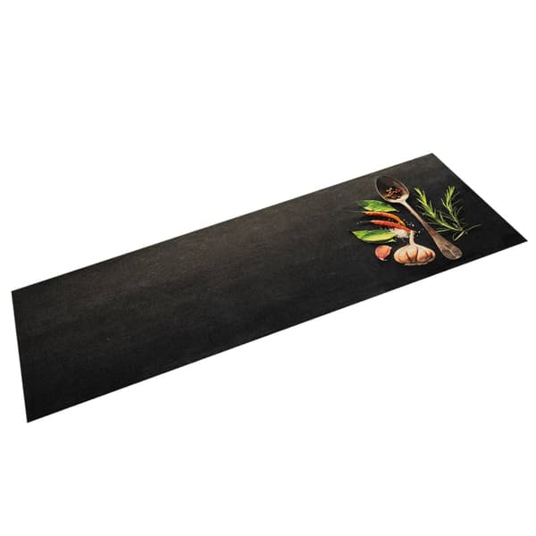 vidaXL Maustekuvioinen keittiönmatto 45x150 cm sametti