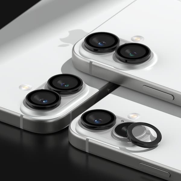 RINGKE KAMERARAMSKYDD 2-PACK IPHONE 16 / 16 PLUS SVART