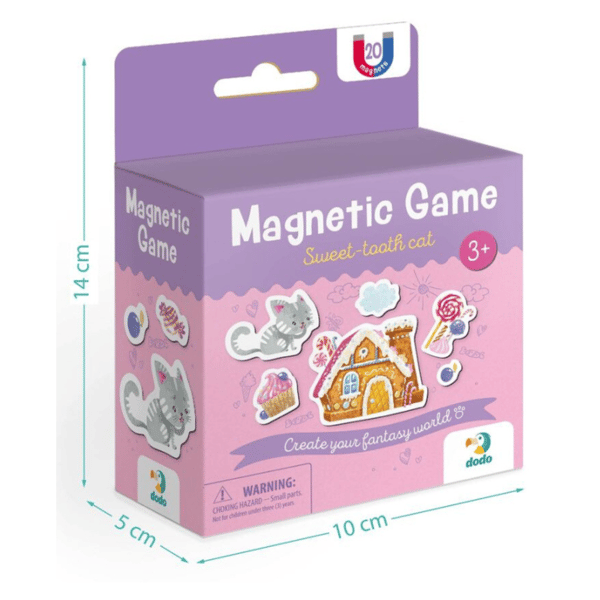 MAGNETISK SPIL "SØD KITTY" 20 MAGNETER SØDT SÆT