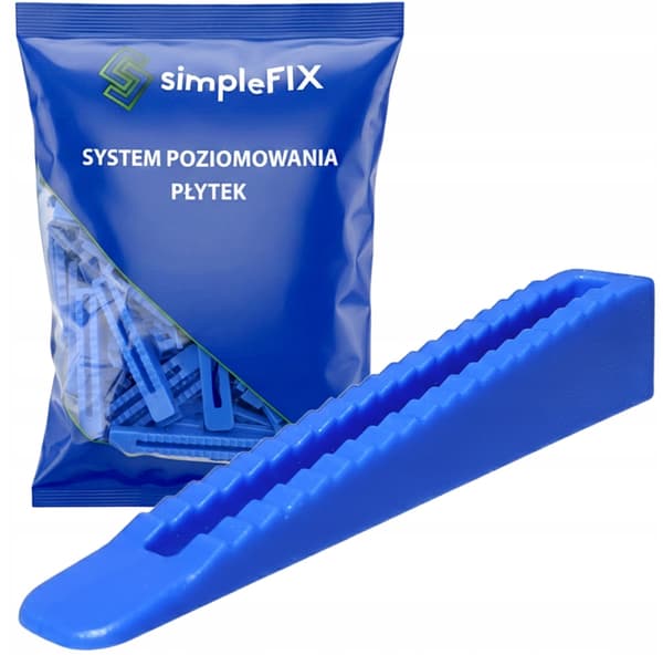 SIMPLEFIX system för nivellering av plattor 100 blå nivellerande kilar