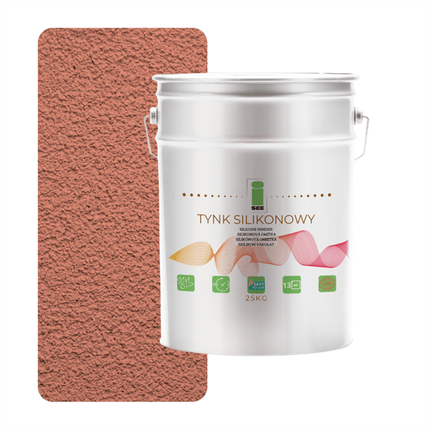 Utvändig silikonputs mörk lax 1,5 mm premium 25 kg