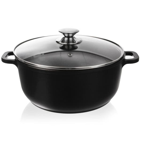 Granitkastrull med glaslock GRANDE 28 cm, 7 l