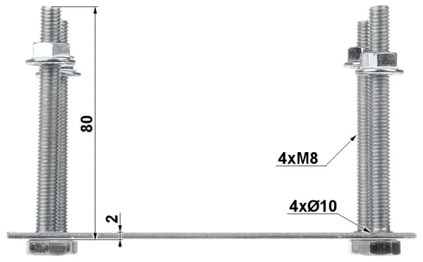 ZUM-4 vægbeslagklemme