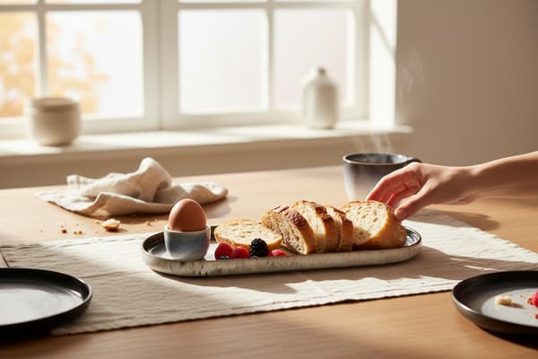 KERAMISKT TALLRIK 40 CM LUNA LINE OVAL STOR FÖR SERVERING