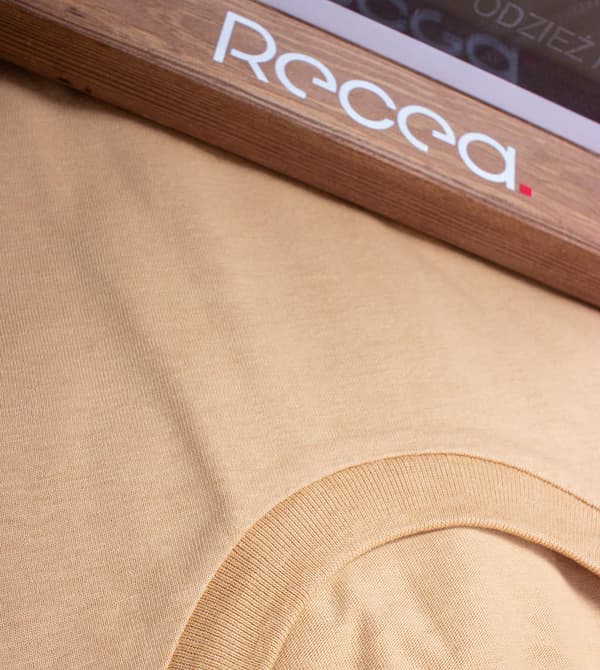 Beige herrtröja med V-ringad Recea XL